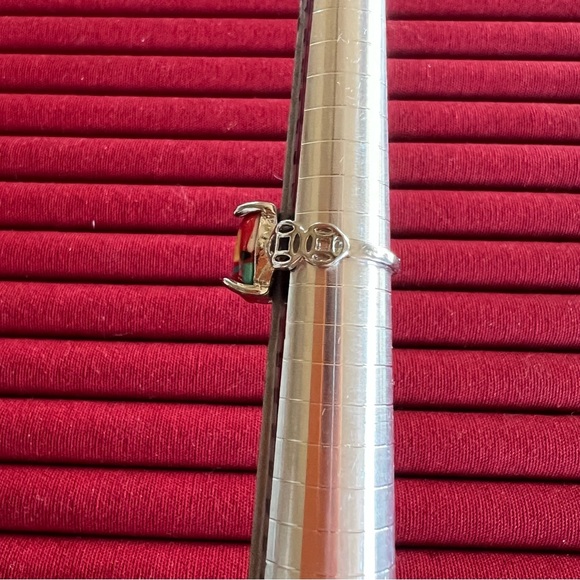 Colorful Red Multi-Stone Statement Ring - Picture 6 of 8